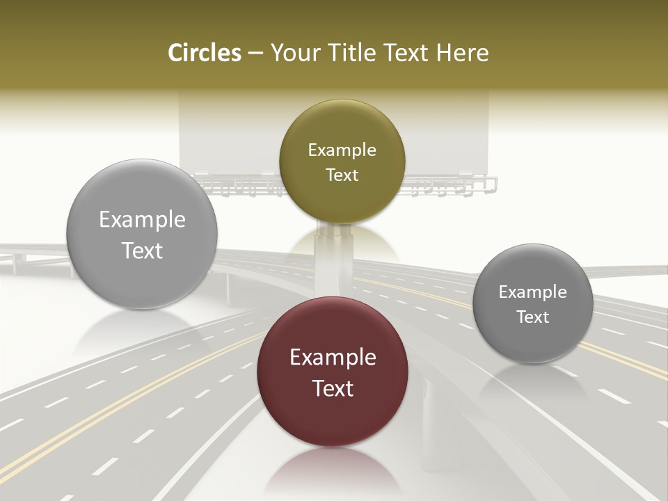 Highway Banner Speedway PowerPoint Template
