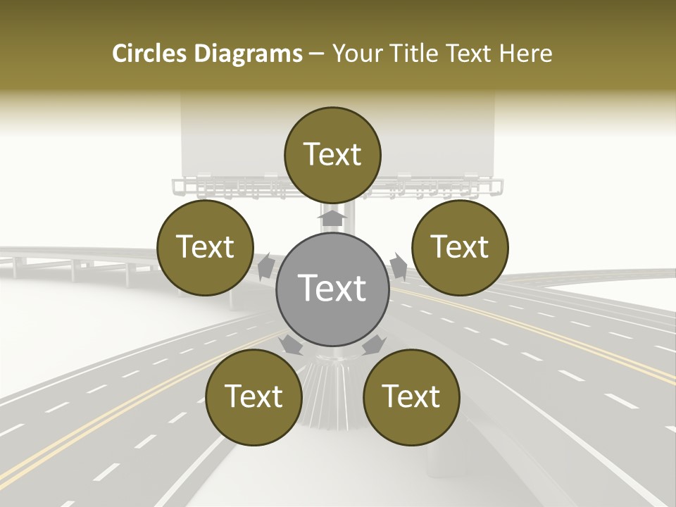 Highway Banner Speedway PowerPoint Template