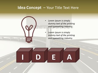 Highway Banner Speedway PowerPoint Template