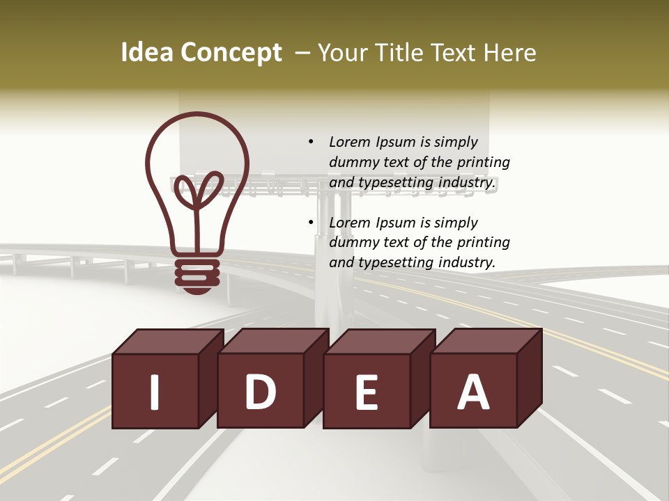 Highway Banner Speedway PowerPoint Template