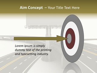 Highway Banner Speedway PowerPoint Template