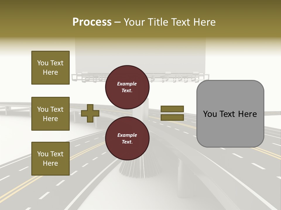 Highway Banner Speedway PowerPoint Template
