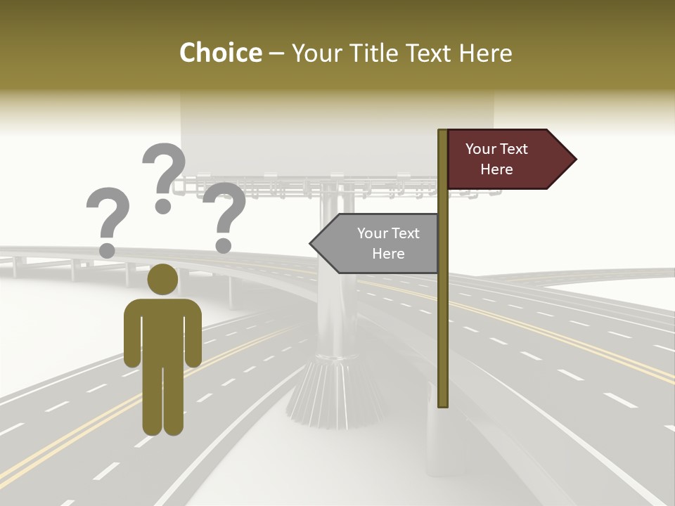 Highway Banner Speedway PowerPoint Template