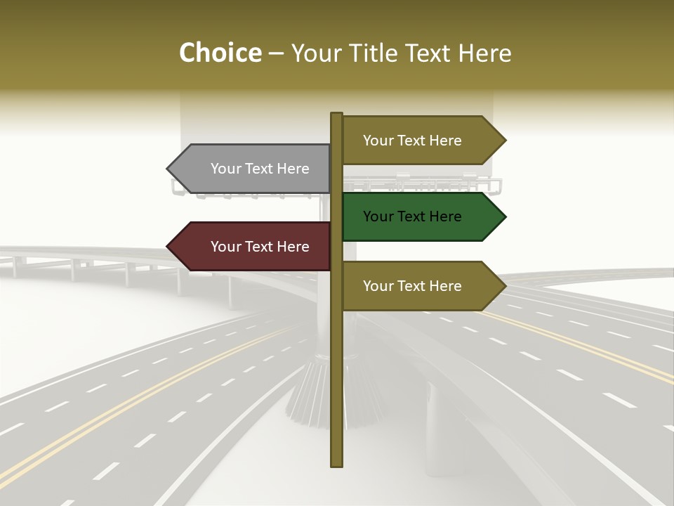 Highway Banner Speedway PowerPoint Template