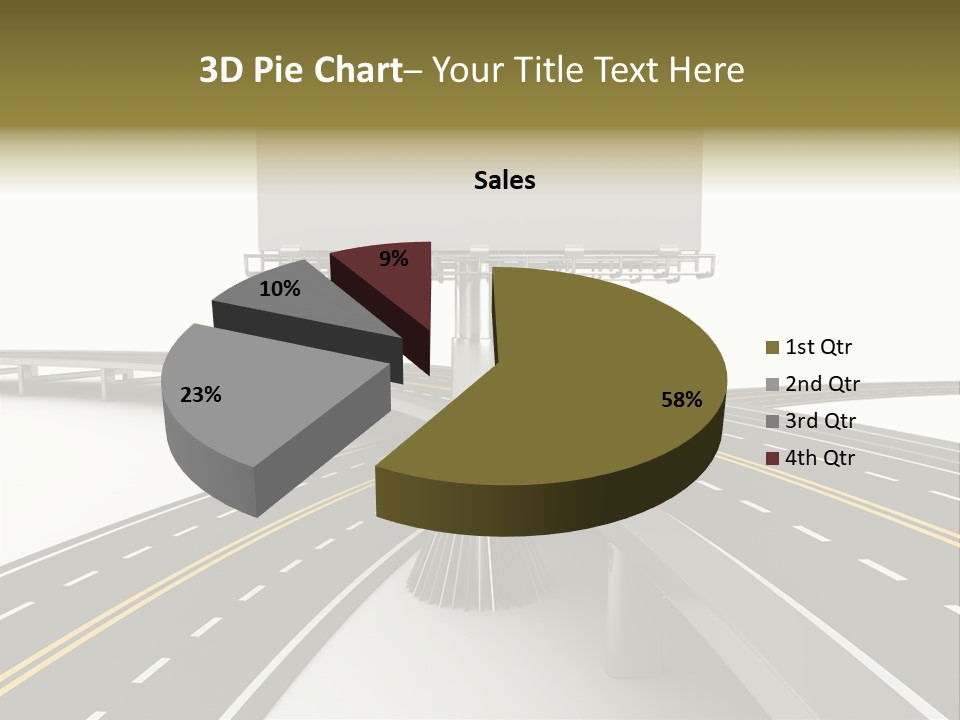 Highway Banner Speedway PowerPoint Template