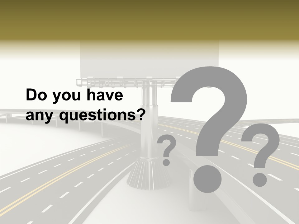 Highway Banner Speedway PowerPoint Template