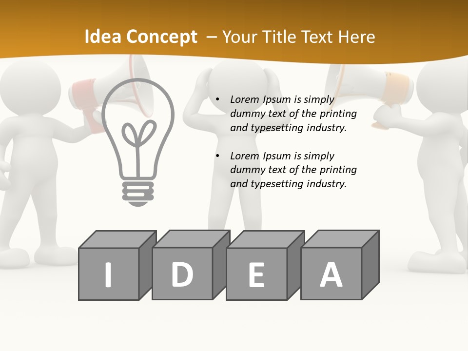 Say Idea Communicate PowerPoint Template