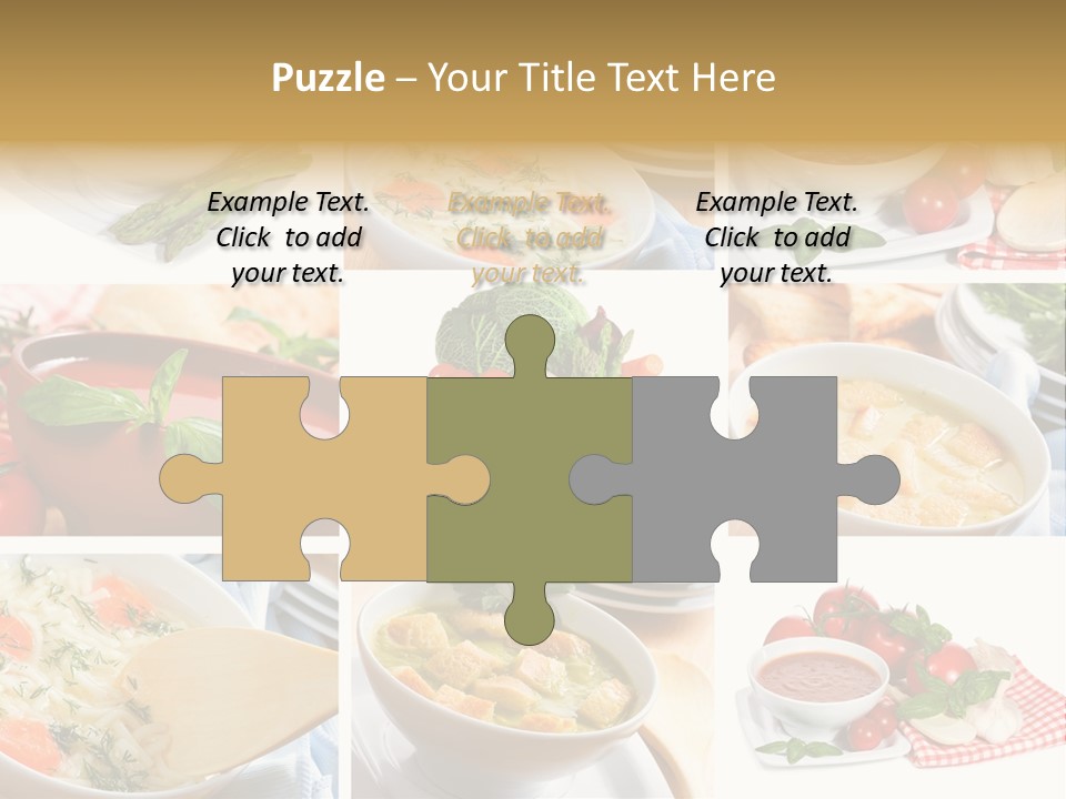 Bowl Dinner Basil PowerPoint Template