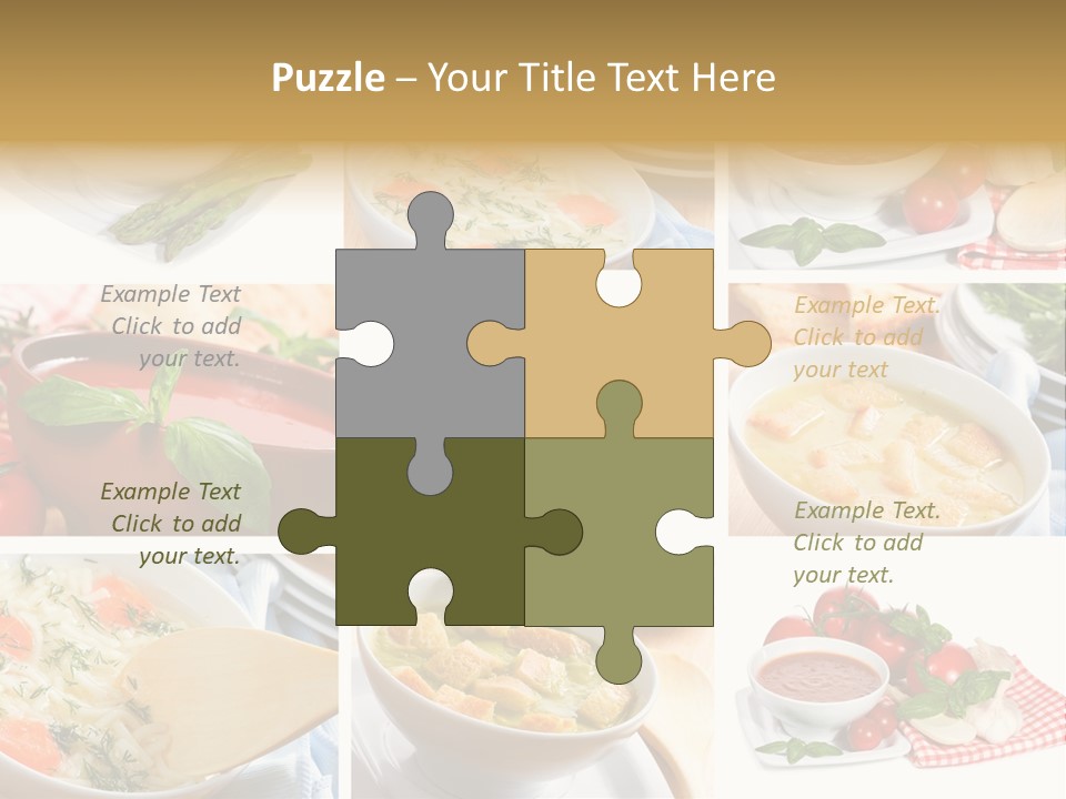 Bowl Dinner Basil PowerPoint Template