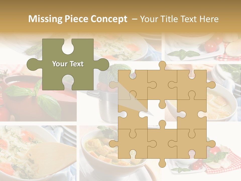 Bowl Dinner Basil PowerPoint Template