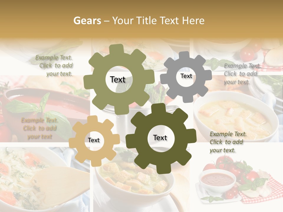 Bowl Dinner Basil PowerPoint Template