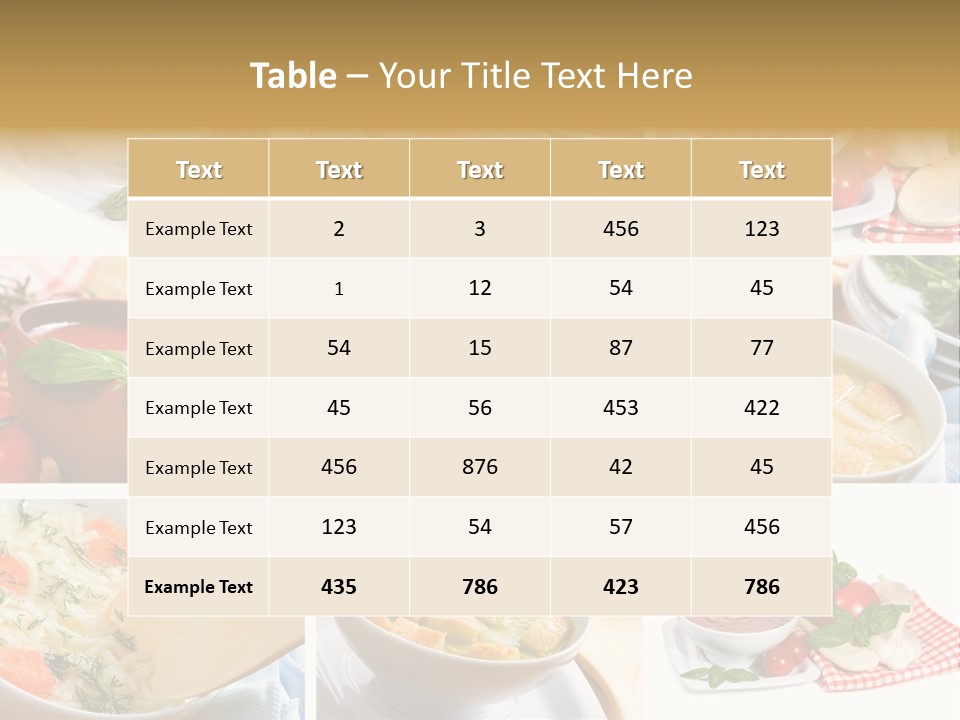Bowl Dinner Basil PowerPoint Template