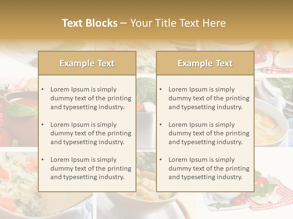 Bowl Dinner Basil PowerPoint Template