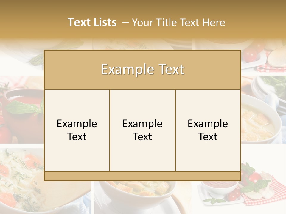 Bowl Dinner Basil PowerPoint Template
