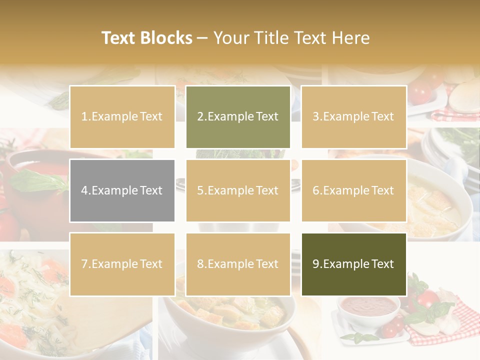 Bowl Dinner Basil PowerPoint Template
