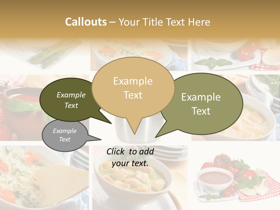 Bowl Dinner Basil PowerPoint Template