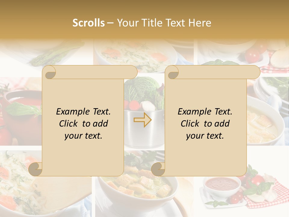 Bowl Dinner Basil PowerPoint Template