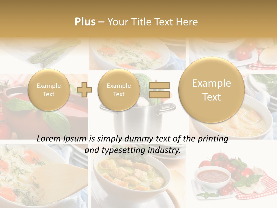 Bowl Dinner Basil PowerPoint Template