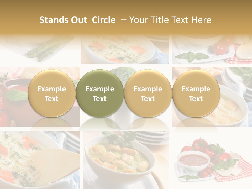 Bowl Dinner Basil PowerPoint Template