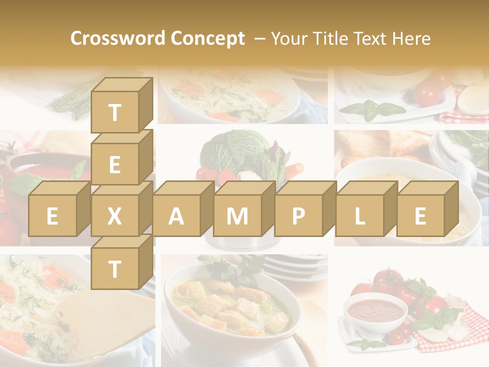 Bowl Dinner Basil PowerPoint Template