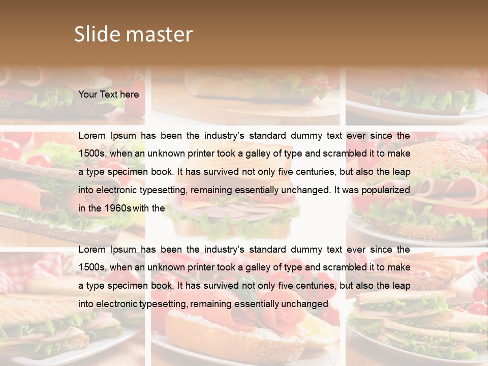 Vegetable Lettuce Bread PowerPoint Template