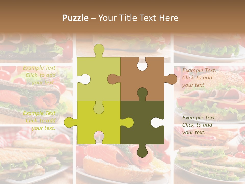 Vegetable Lettuce Bread PowerPoint Template