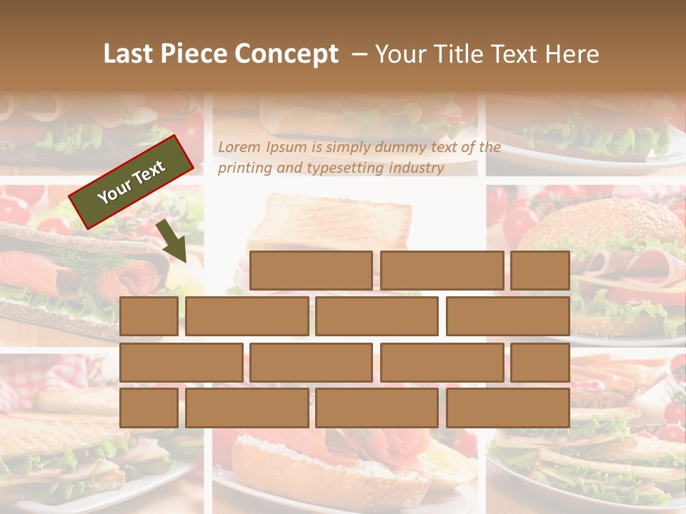 Vegetable Lettuce Bread PowerPoint Template