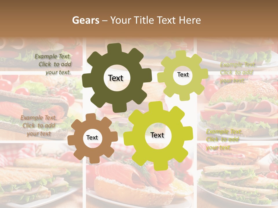 Vegetable Lettuce Bread PowerPoint Template