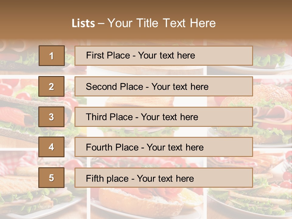 Vegetable Lettuce Bread PowerPoint Template