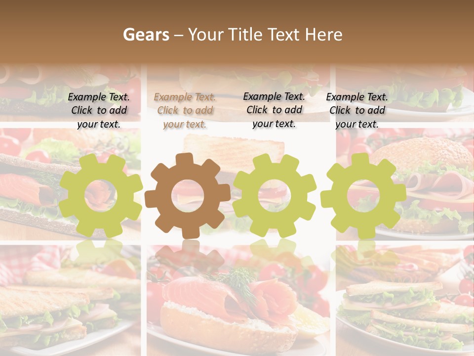 Vegetable Lettuce Bread PowerPoint Template