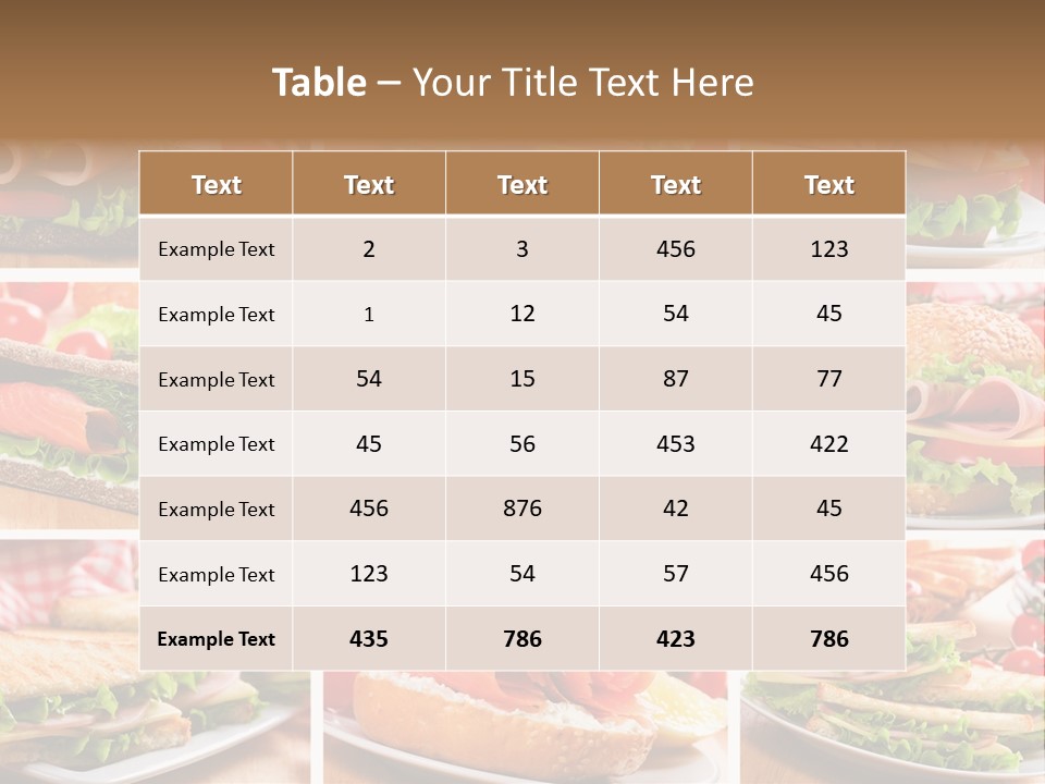 Vegetable Lettuce Bread PowerPoint Template
