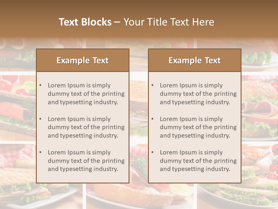 Vegetable Lettuce Bread PowerPoint Template