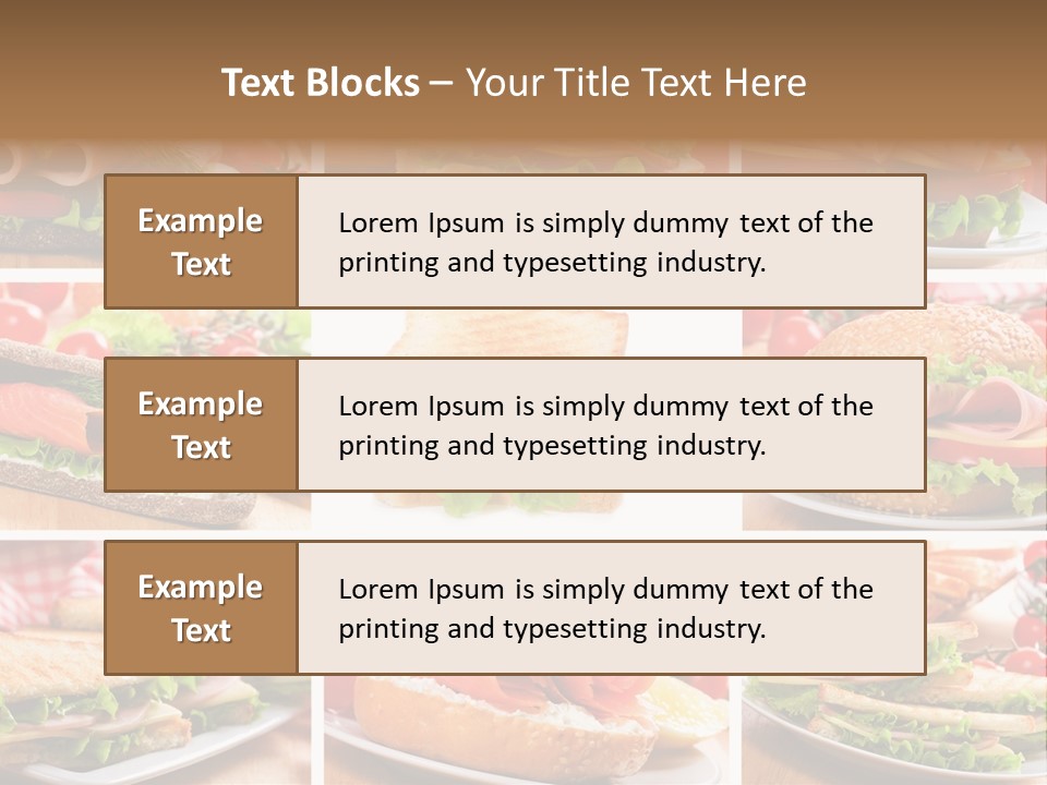 Vegetable Lettuce Bread PowerPoint Template