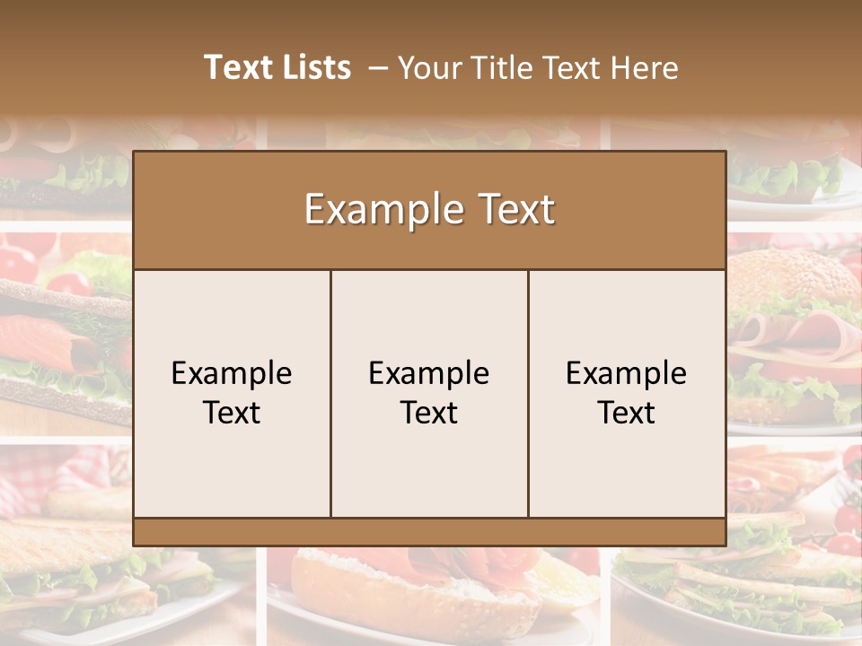 Vegetable Lettuce Bread PowerPoint Template