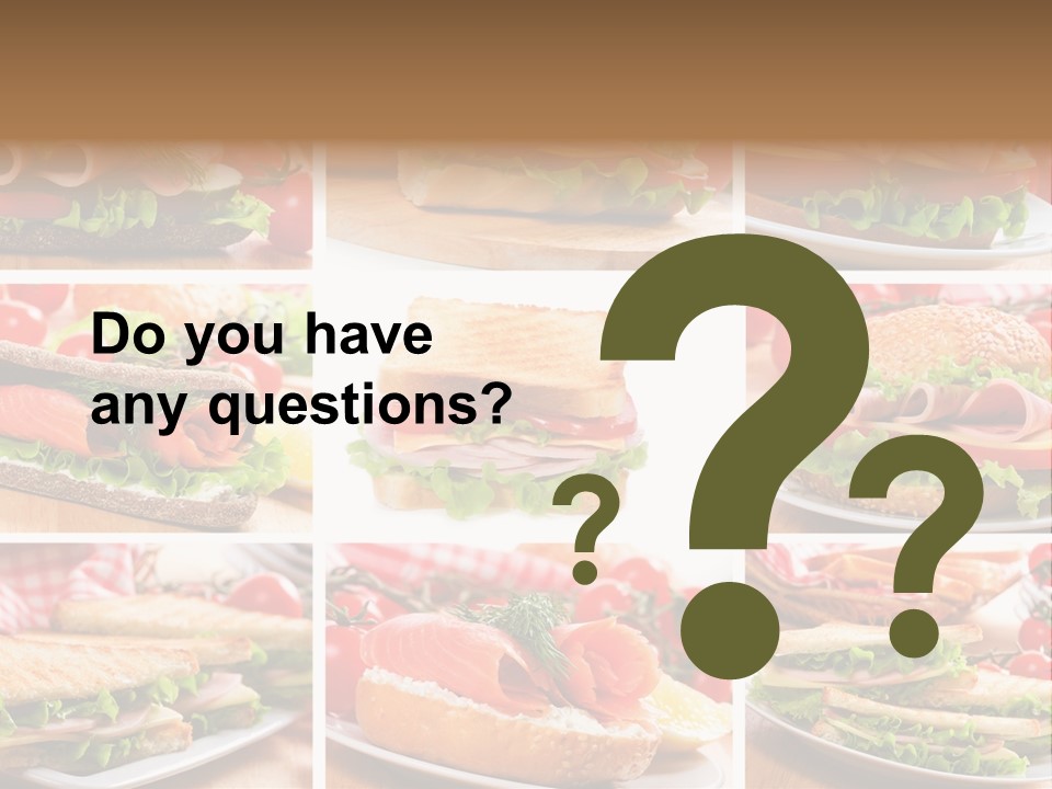 Vegetable Lettuce Bread PowerPoint Template