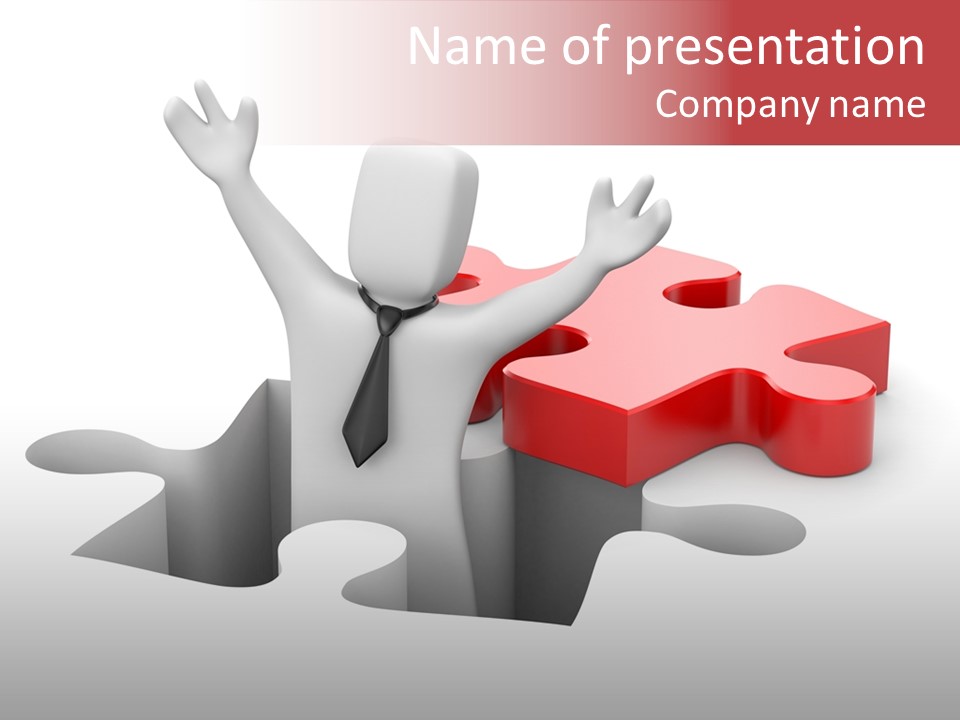 Puzzle Icon Leadership PowerPoint Template