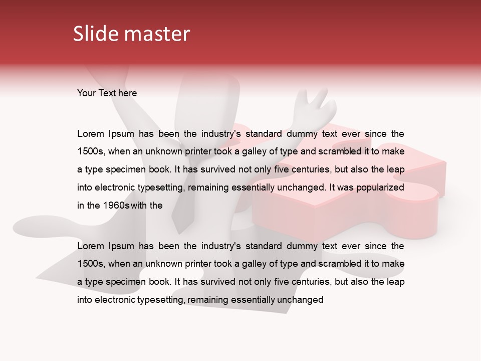 Puzzle Icon Leadership PowerPoint Template
