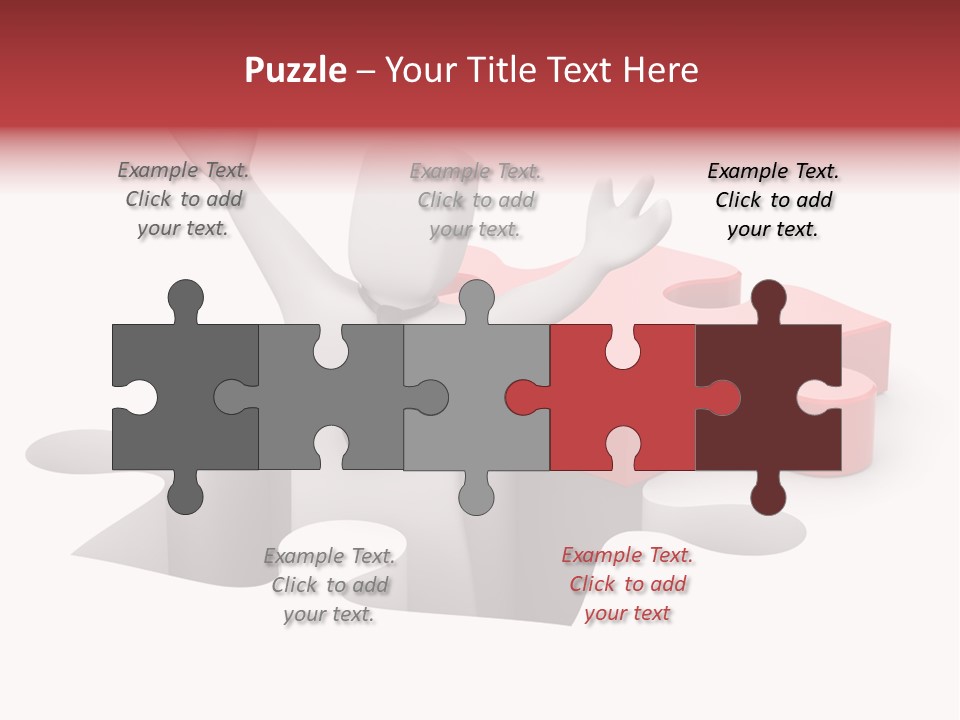 Puzzle Icon Leadership PowerPoint Template