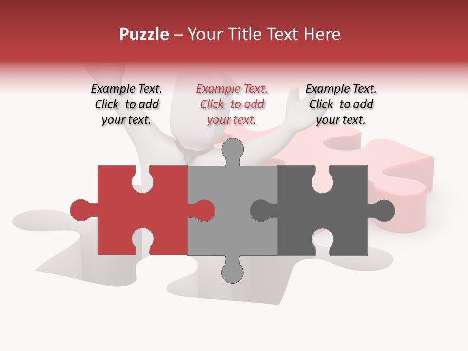 Puzzle Icon Leadership PowerPoint Template