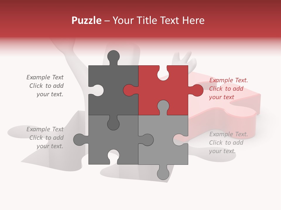 Puzzle Icon Leadership PowerPoint Template