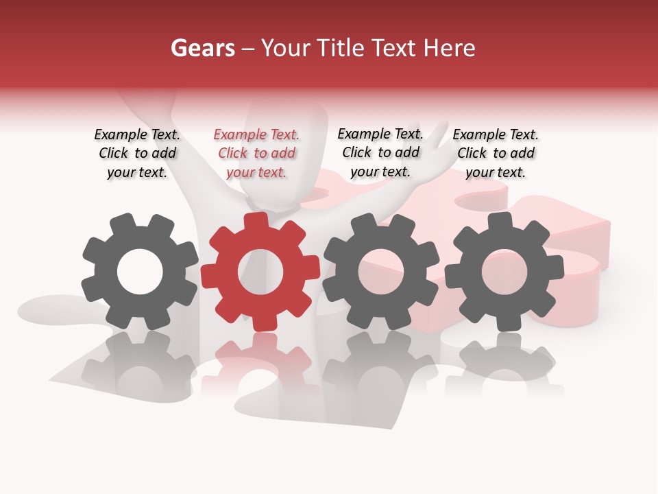 Puzzle Icon Leadership PowerPoint Template