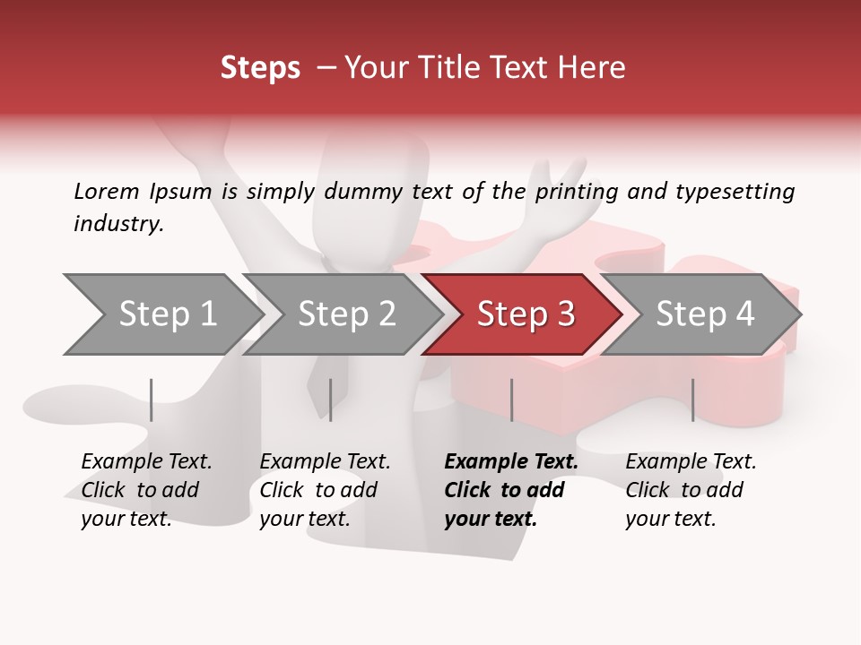 Puzzle Icon Leadership PowerPoint Template
