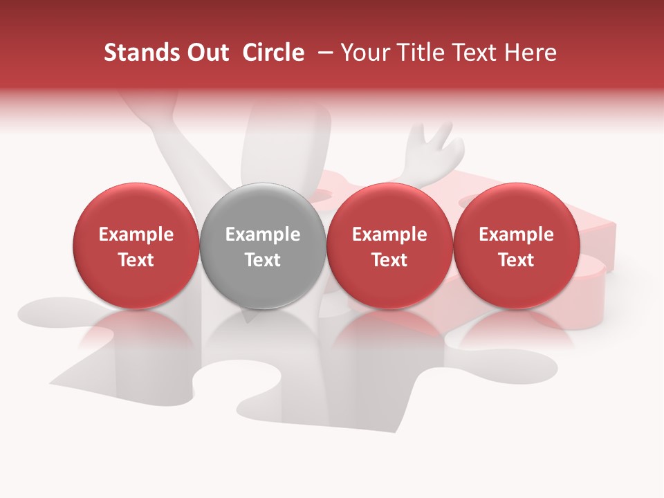 Puzzle Icon Leadership PowerPoint Template