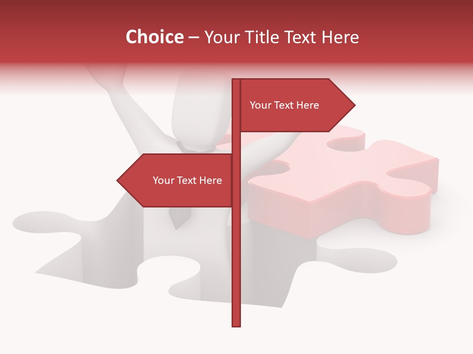 Puzzle Icon Leadership PowerPoint Template