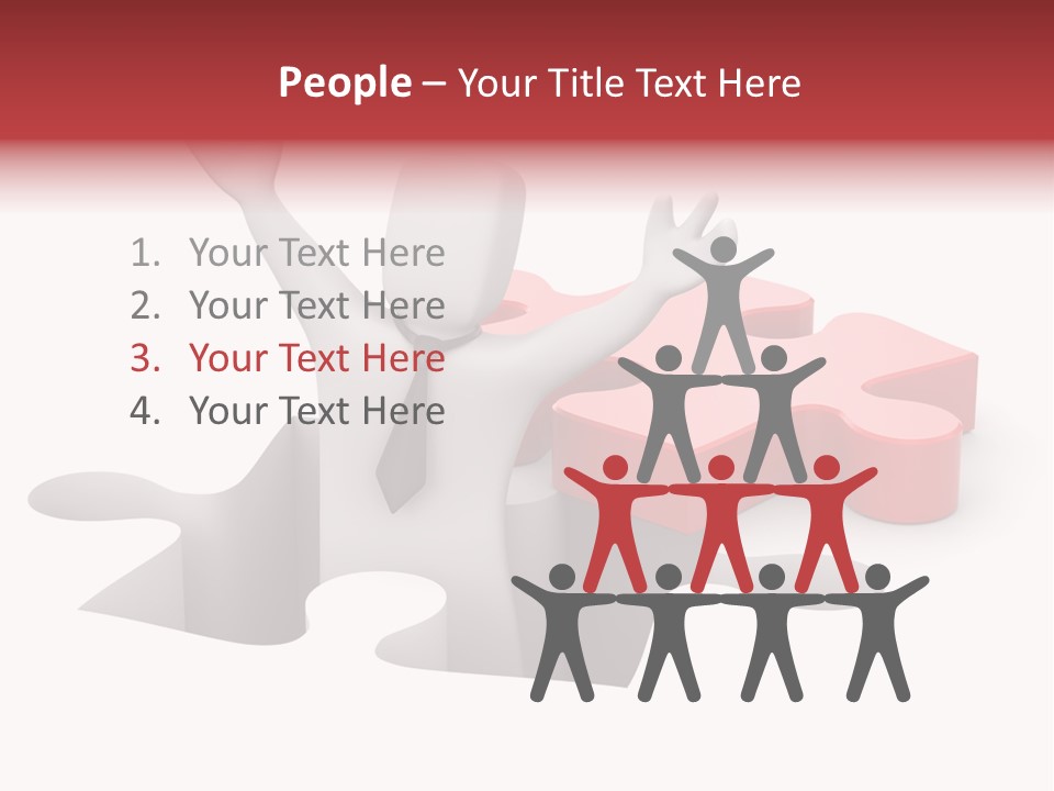 Puzzle Icon Leadership PowerPoint Template