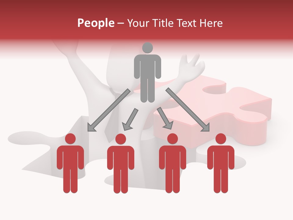 Puzzle Icon Leadership PowerPoint Template