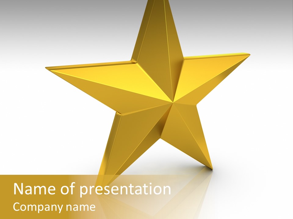 Award Single Object Brushed PowerPoint Template