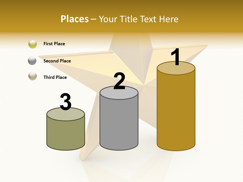 Award Single Object Brushed PowerPoint Template
