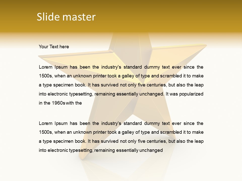 Award Single Object Brushed PowerPoint Template