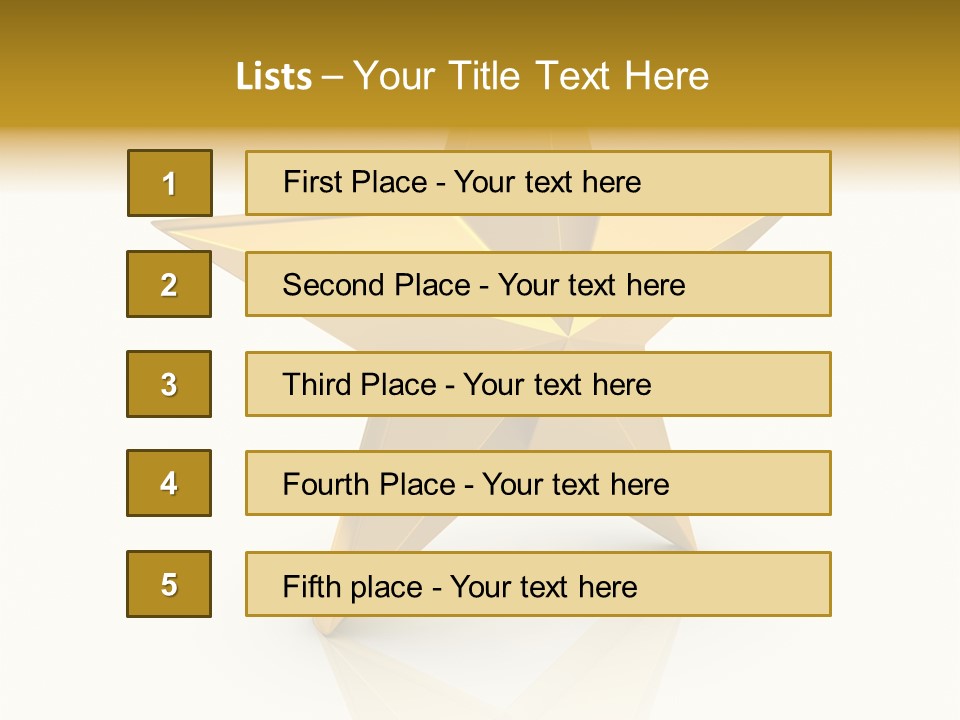 Award Single Object Brushed PowerPoint Template